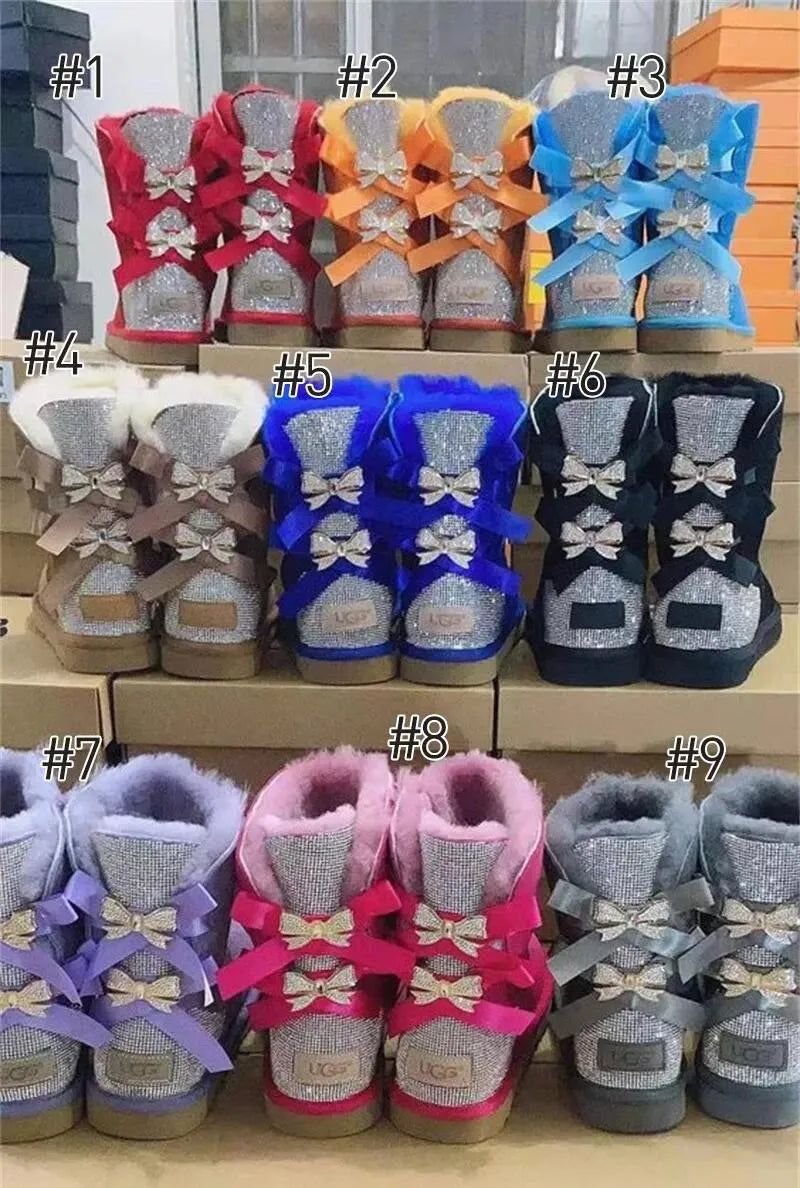 UGG 2 Bow Rhinestone Boots